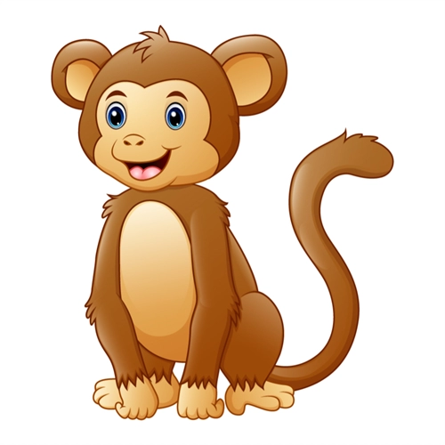 Jungle Safari Playful Monkey Transparent Sticker